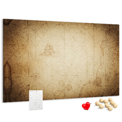 Cork display board Old world map