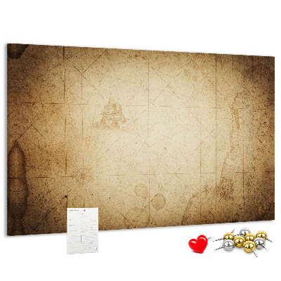 Cork display board Old world map