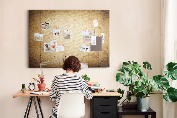 Cork display board Old world map