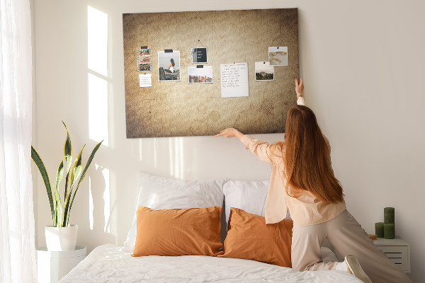 Cork display board Old world map