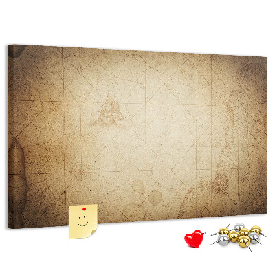 Cork display board Old world map