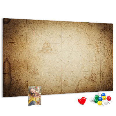 Cork display board Old world map