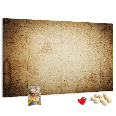 Cork display board Old world map