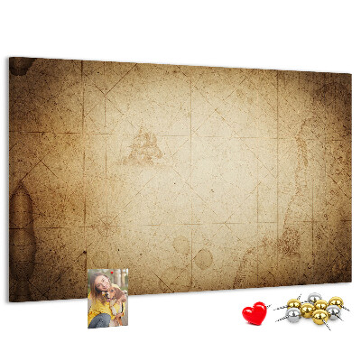 Cork display board Old world map