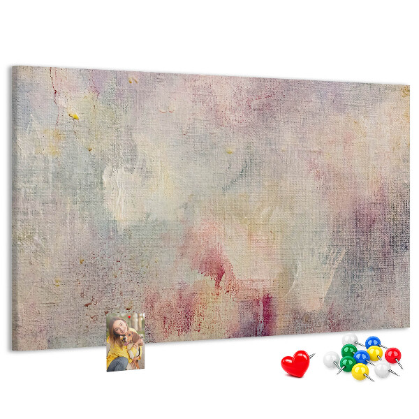 Cork memo board Painted abstraction