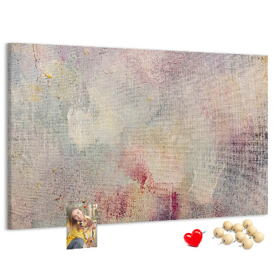 Cork memo board Painted abstraction