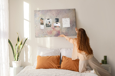 Cork memo board Painted abstraction