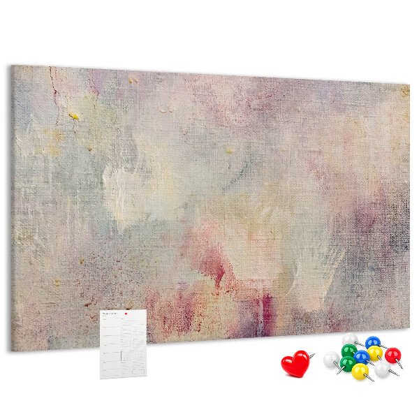 Cork memo board Painted abstraction