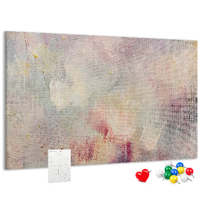 Cork memo board Painted abstraction