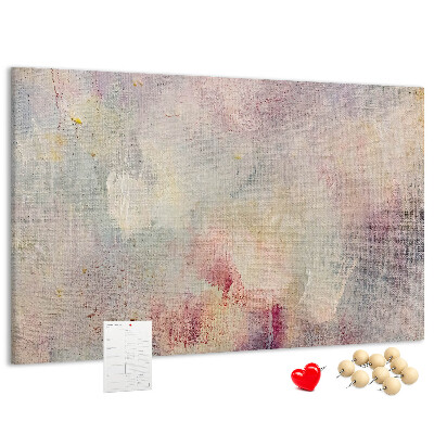 Cork memo board Painted abstraction