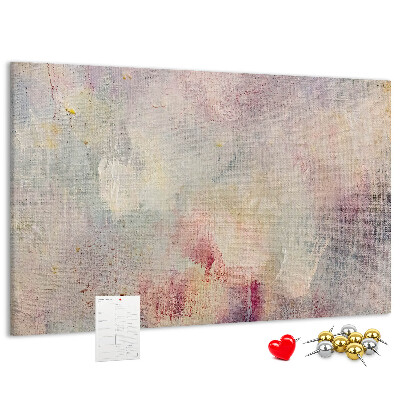 Cork memo board Painted abstraction