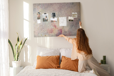 Cork memo board Painted abstraction
