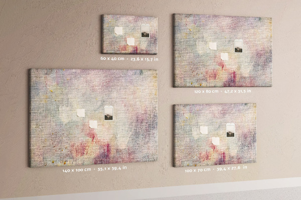 Cork memo board Painted abstraction