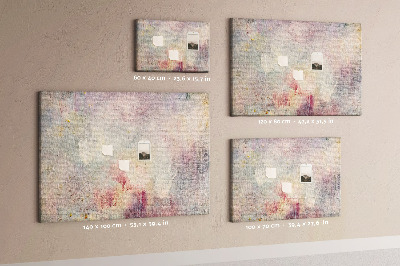 Cork memo board Painted abstraction