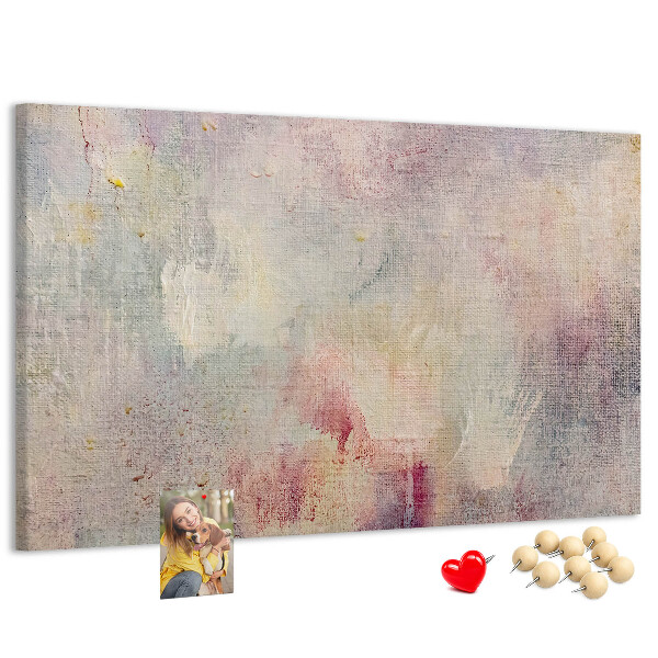 Cork memo board Painted abstraction