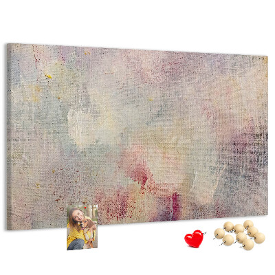 Cork memo board Painted abstraction
