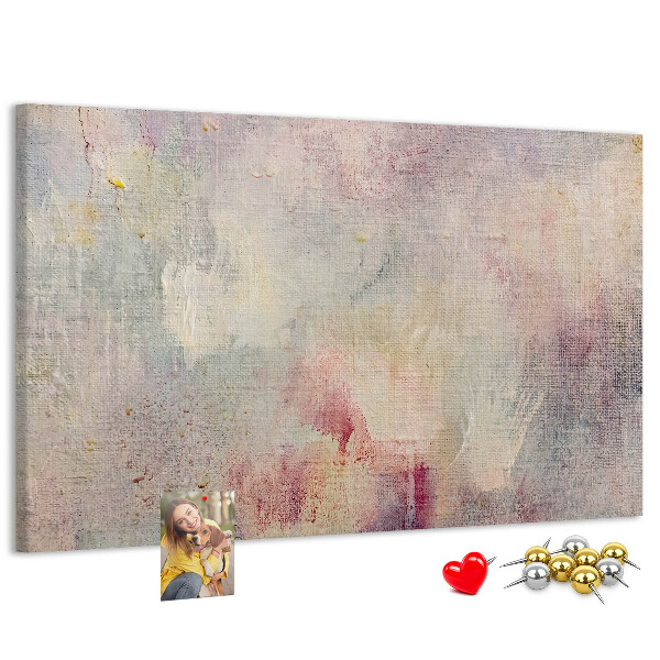 Cork memo board Painted abstraction