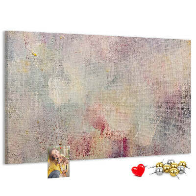 Cork memo board Painted abstraction