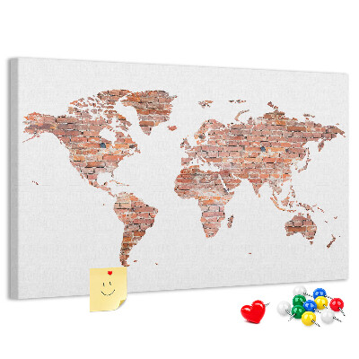 Cork board Old brick map
