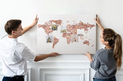 Cork board Old brick map