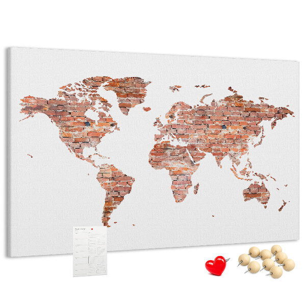 Cork board Old brick map