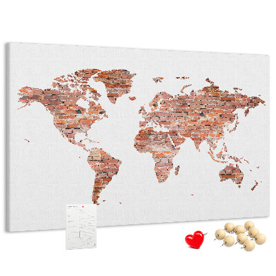 Cork board Old brick map