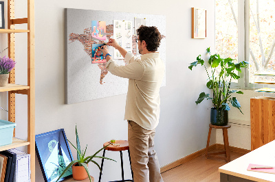 Cork board Old brick map