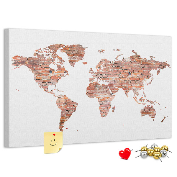 Cork board Old brick map