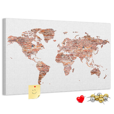 Cork board Old brick map