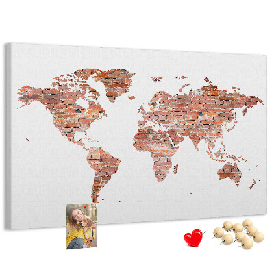 Cork board Old brick map