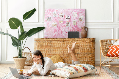 Cork memo board Blooming flowers