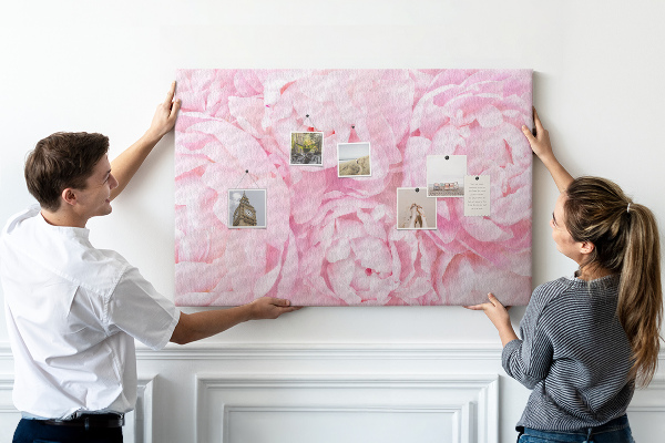Cork memo board Blooming flowers