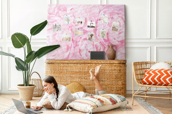 Cork memo board Blooming flowers