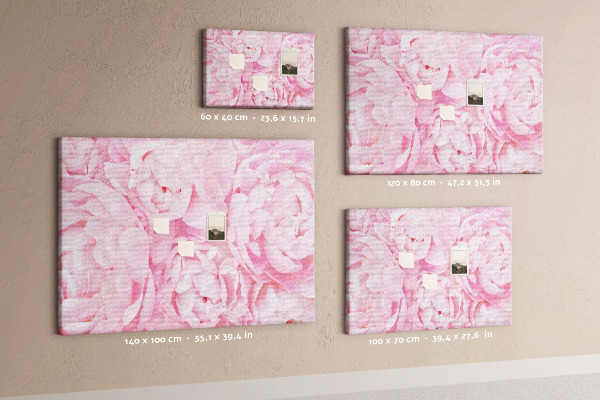 Cork memo board Blooming flowers