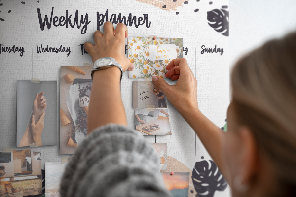 Cork board Tropical weekly planner
