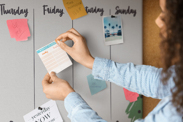 Cork board Tropical weekly planner