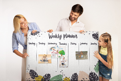 Cork board Tropical weekly planner