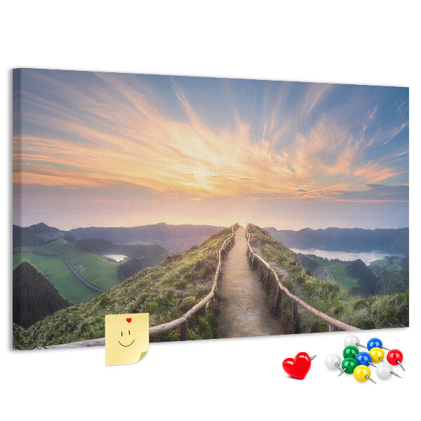Cork display board Mountain landscape