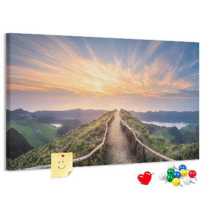 Cork display board Mountain landscape