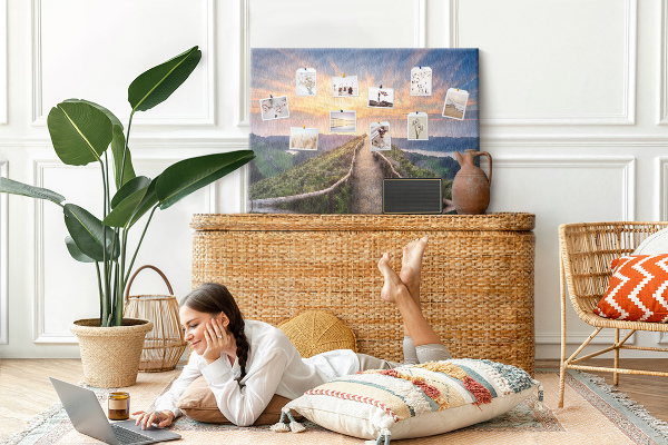 Cork display board Mountain landscape