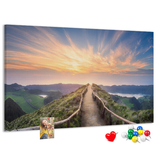 Cork display board Mountain landscape