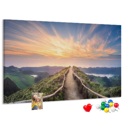 Cork display board Mountain landscape