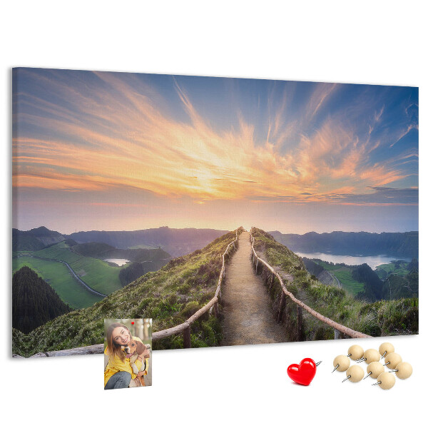 Cork display board Mountain landscape