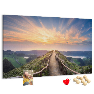 Cork display board Mountain landscape