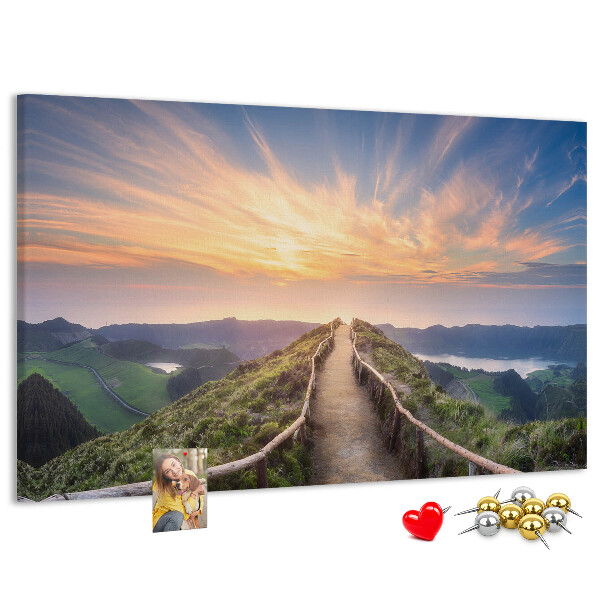 Cork display board Mountain landscape