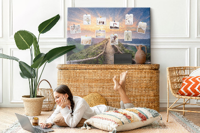 Cork display board Mountain landscape