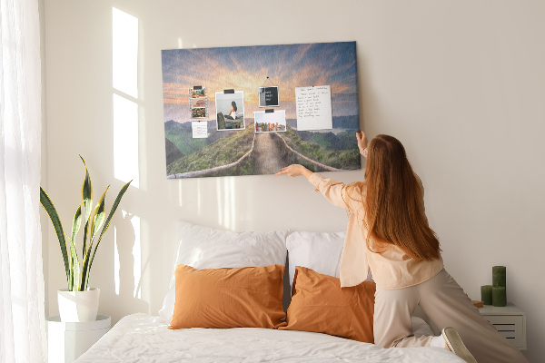 Cork display board Mountain landscape