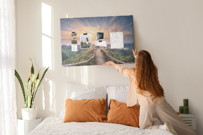 Cork display board Mountain landscape