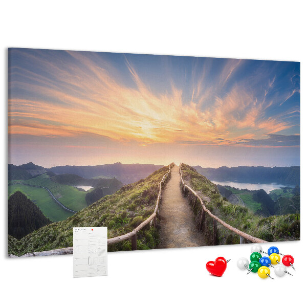 Cork display board Mountain landscape