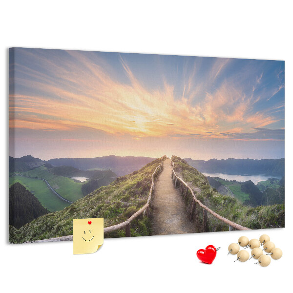 Cork display board Mountain landscape